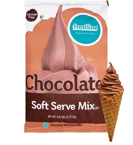 Chocolate soft serve ice - serve, cream