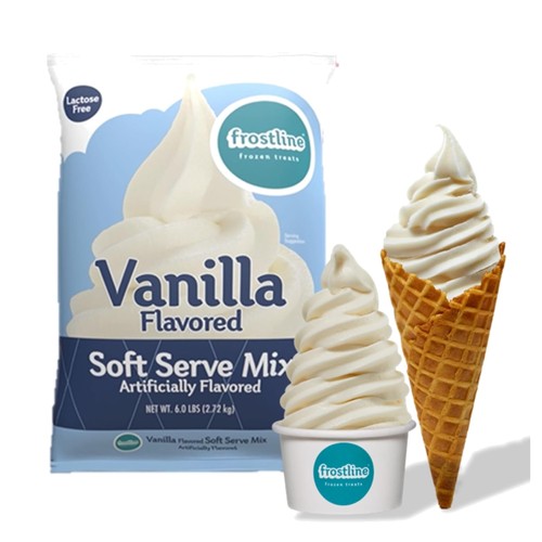 Vanilla soft serve mix - mix, ice