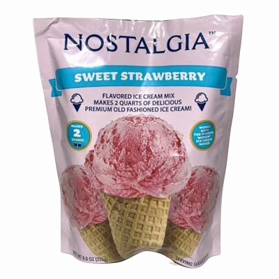 Strawberry ice cream mix - ice,